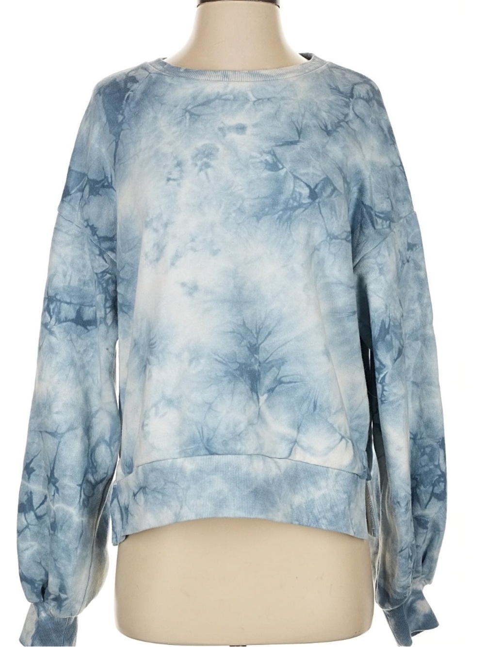 Cost Plus World Market Blue Tie-Dye Crewneck Sweatshirt